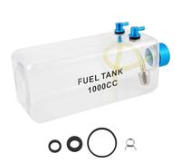Kznifmk Fuel Tank Petrol Transparent Plastic Bottle 1000CC CNC for RC Gas and Nitro Airplane