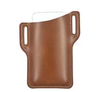 Kznifmk Hanging Mobile Phone Bag Sports Wearing A Leather Belt Storage Case Coin Purse Medieval Buttocks Package Brown