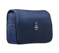 Kznifmk Hanging Toiletry Bag, Toiletry Bag, Waterproof Large Capacity Travel Size Toiletries, Makeup Organizer Bag Easy Install Easy to Use Navy Blue