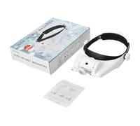 Kznifmk Headband Magnifying Glass, Illuminated Magnifying Glass with 3 Lens for Close Work, Sewing, Jewelry and Watch Repair, Easy to Use