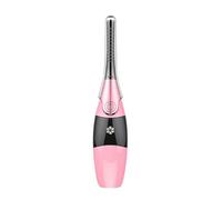 Kznifmk Heated Eyelash Curler Electric Eyelash Comb LCD Display Rechargeable Quick Heating Curling Pink