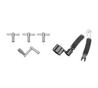 Kznifmk Integrated Bridge Pin Puller for Acoustic Instruments Pro Winder String Winder & Drum Keys 4 Pack Drum Tuning Key