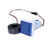 Kznifmk LED Digital Voltmeter Ammeter Meter AC6-500V Signal Lights Voltage Current Frequency Meter Indicator Tester Blue