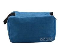 Kznifmk Light Blue Women Hanging Cosmetic Bag Multifunction Travel Organizer Toiletry Wash Make Up Storage Pouch Beautician Folding Makeup Bag
