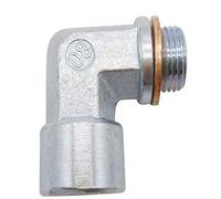 Kznifmk M18X1.5 O2 Oxygen Sensor Angled Extender Spacer 90 Degrees 02 Bung Extension for Decat Hydrogen