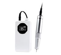 Kznifmk Nail Polish Machine, Manicure Polisher, Portable Rechargeable Home Polisher, 2-In-1 Manicure Tool White Easy Install Easy to Use