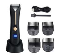 Kznifmk New Men and Women Groin Body Trimmer Electric Beard Bikini Hair Trimmer Washable Pubic Hair Shaver Epilator Easy to Use