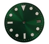 Kznifmk NH35 Watch Dial 29mm Sun Pattern Dial Green Luminousdial for Japan NH35 Movement Watch Spare Parts Accessories Green