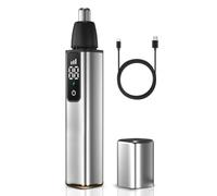 Kznifmk Nose Hair Trimmer for Men USB Rechargeable Ear Nose Hair Trimmer with LCD Display Professional Trimming Tool Easy Install Easy to Use -B