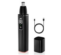 Kznifmk Nose Hair Trimmer for Men USB Rechargeable Ear Nose Hair Trimmer with LCD Display Professional Trimming Tool Easy to Use -A