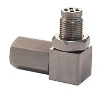 Kznifmk O2 Oxygen Sensor Spacer 90 Degree Engine Light CEL Check Bung Mini Catalytic Converter CEL Eliminator Car Accessories