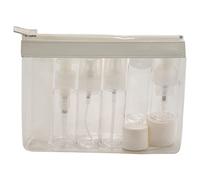 Kznifmk Portable Refillable Bottles Kit Plastic Face Cream Lotion Makeup Container Home Travel Empty Refill Bottles