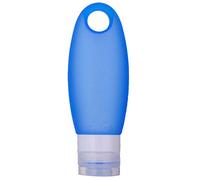Kznifmk Portable Travel Silicone Emulsion Points Bottling Shower Shampoo Cosmetic Airless Refillable Bottle Blue