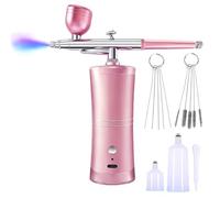 Kznifmk Rechargeable Air Brush Compressor Kit Air Brush Sprayer Tool Water Oxygen Deep Hydrating Machine for Nail Art Tattoo