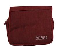 Kznifmk Red Hanging Travel Big Cosmetic Toiletry Bag Women Necessary Make Up Beauty Vanity Cases Organizer Accessory Storage Wash Pouch