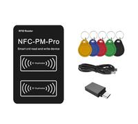 Kznifmk RFID Smart Chip Reader PM PRO Decoder+5XUID Keychain NFC Key Copier 13.56Mhz 125Khz Badge Write Token ID IC Tag Clone