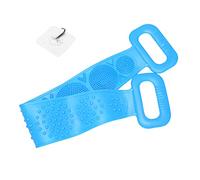 Kznifmk Silicone Brushes Bath Towels Rubbing Back Mud Peeling Body Massage Shower Flexible Scrubber Skin (Blue)