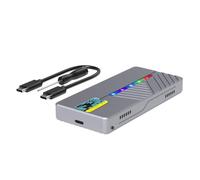 Kznifmk Smart Display M.2 Solid State Mobile Hard Drive Box Mobile Hard Disk Box 10GB Dual Protocol NVMe/Aluminum Alloy Shell