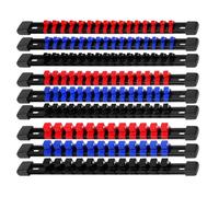 Kznifmk Socket Organizer Drive Tools-Socket Holder,9Pieces Holders Kit 1/4Inch X 48 Clips,3/8Inch X 45 Clips,1/2Inch X 36 Clips