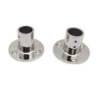 Kznifmk Stainless Steel 90 Degree Round Pipe Seat Mirror Polished Flange Pipe Seat 22mm