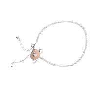 Kznifmk Stretchable Small Flying Pig Necklace Female Cute Moving Zodiac Pig Ear Book Birthday Pendant Necklace,Silver