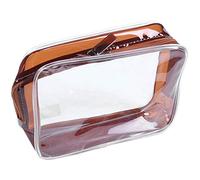 Kznifmk Travel Clear Makeup Bag Organizer Transparent Pvc Beautician Cosmetic Bags Beauty Toiletry Bag Make Up Pouch Wash Bags Coffee S
