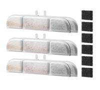 Kznifmk Water Fountain Replacement Filters for 84oz/2.5L Pet Water Fountain Filter Triple Filtration Cat Water Filter 6PCS