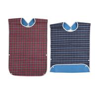KZNKZN 2 Pcs Adult Bibs Waterproof Eldly Bib Adult Washable Dining Bibs Mealtime Bib Reusable Clothing Protector Crumb Catcher for Elderly Men Women