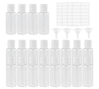 KZNKZN 20 Pieces Refillable 30 ml Clear Flip Cap Bottles Travel Bottles Cosmetic Bottles Plastic with Small Funnels and Labels for Packing Toiletries Shampoo Cosmetic Liquid