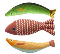 KZPA Catnip Fish Toy for Cats, Hemp Cloth Stuffed with PP Cotton, Lifelike Fish Design for Hunting Play & Stress Relief
