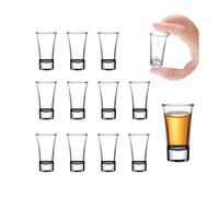 KZQXXT MiNi Shot Glasses 20ml, 12 Pack Glass Small Glasses Set, Multi Purpose Thick Bottomed Wine Glasses, Vodka Glasses, Liqueur Glasses, Small Glasses for Parties, Bars and Festivals