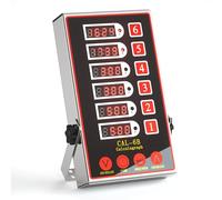 KZU Commercial Kitchen Timer with 6 Channels, Professional LED Digital Timer for Cooking, Loud Alarm Volume +/-, Heavy Duty Stainless Steel Large Timer with Waterproof Panel & Memory Function