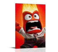 KZXBOCXHV Anger Inside Out Poster Canvas Wall Art Home Prints Canvas Print Home Gym Office Wall Bedroom Decorative Retro Wall Color Wall Decoration16x24inch(40x60cm) Frame-style