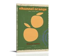 KZXBOCXHV Frank Ocean Channel Orange Poster Canvas Wall Art Home Prints Canvas Print Home Gym Office Wall Bedroom Decorative Retro Wall Color Wall Decoration08x12inch(20x30cm) Frame-style