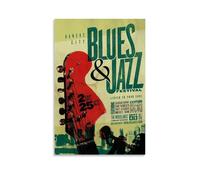 KZXBOCXHV Jazz Music Fest Poster Canvas Wall Art Home Prints Canvas Print Home Gym Office Wall Bedroom Decorative Retro Wall Color Wall Decoration16x24inch(40x60cm) Unframe-style