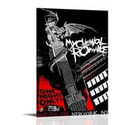 KZXBOCXHV My Chemical Romance Poster Canvas Wall Art Home Prints Canvas Print Home Gym Office Wall Bedroom Decorative Retro Wall Color Wall Decoration08x12inch(20x30cm) Frame-style