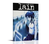 KZXBOCXHV Serial Experiments Lain Poster Canvas Wall Art Home Prints Canvas Print Home Gym Office Wall Bedroom Decorative Retro Wall Color Wall Decoration12x18inch(30x45cm) Frame-style