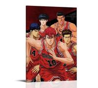 KZXBOCXHV The First Slam Dunk Poster Canvas Wall Art Home Prints Canvas Print Home Gym Office Wall Bedroom Decorative Retro Wall Color Wall Decoration16x24inch(40x60cm) Frame-style