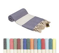 KZY LONDON Beach Towel - Large Turkish Beach Towels for Camping, Swimming, Bath, Gym, Picnic - Quick Dry, Super Absorbent, Lightweight, Compact Cotton Hammam Towels for Adults, Men, Kids (Purple, 1)