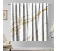 Kzzfqxb 117x138cm Marbel Texture Curtains 2 Panels, Modern Abstract Art Beige White Stone Grey Gold Lines Rod Pocket Window Drapes, Luxury Elegant Decoration for Living Room Bedroom