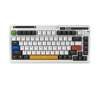 KZZI K75 PRO RGB 75% Wireless Mechanical Keyboard, Triple Mode BT5.0/2.4G/USB-C 82 Keys, Hot Swappable Gaming Keyboard with Button and Power Indicator, Black White