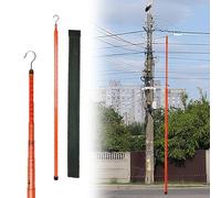 L - 19.7ft/26.2ft/32.8ft/39.4ft/49.2ft/59ft Power Distance Measuring Pole, Fiberglass Height Measurement Stick for Linemen/Telecoms Workers/Engineers(8m/26.2ft)