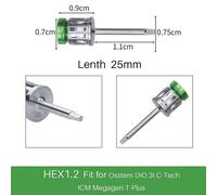 (L 1PC HEX1.2) Dental Universal Implant Torque Screwdrivers Wrench Dental Implant Restoration Tool Kit 10-70ncm