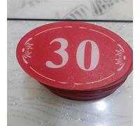 L 20 X W 13cm/L 30 X W 20 Cm Oval Numbered Tags, Circle Digital Acrylic Decal for Offices/Schools/Storage, Acrylic Number Digital Sign Tag(1-5,L W 30 x 20cm)