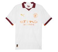 Puma Manchester City Authentic Away Shirt 2023 2024 Adults L White/Bronze