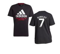 (L) 2023-2024 Man Utd DNA Graphic Tee (Black) (Ronaldo 7)
