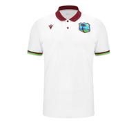 (L) 2023-2024 West Indies Cricket Player Travel Polo Shirt S/S (White)