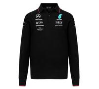(L) 2023 Mercedes Long Sleeve Knitted Polo Shirt (Black)