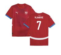 (L) 2024-2025 Serbia Home Shirt (Vlahovic 7)
