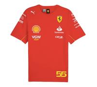 PUMA Scuderia Ferrari Men's 2024 Carlos Sainz Tshirt Burnt Red - Size: Large